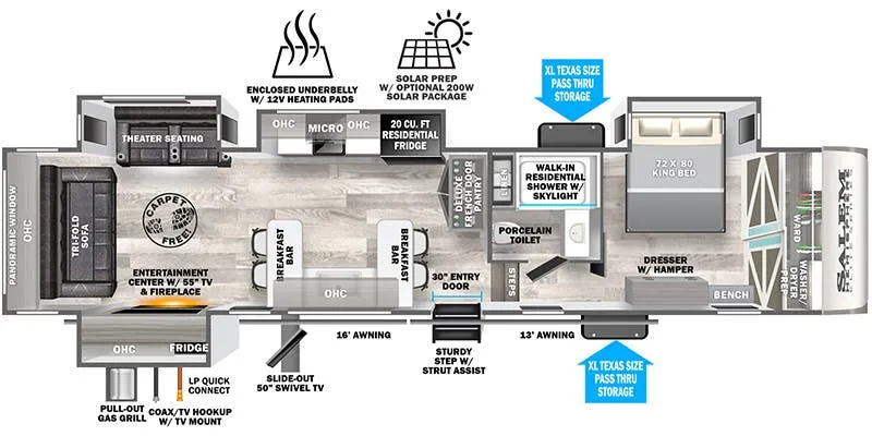 2024 Forest River Salem Hemisphere Elite 35RE floor plan