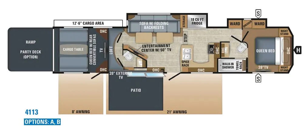 Jayco Seismic 4113 floor plan