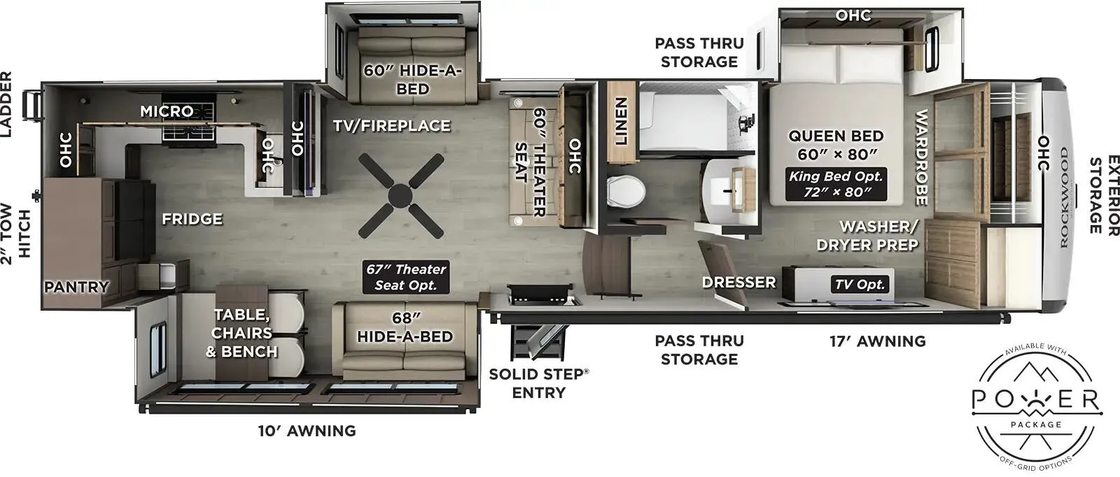2026 Forest River Rockwood Signature R371RK - Floor plan