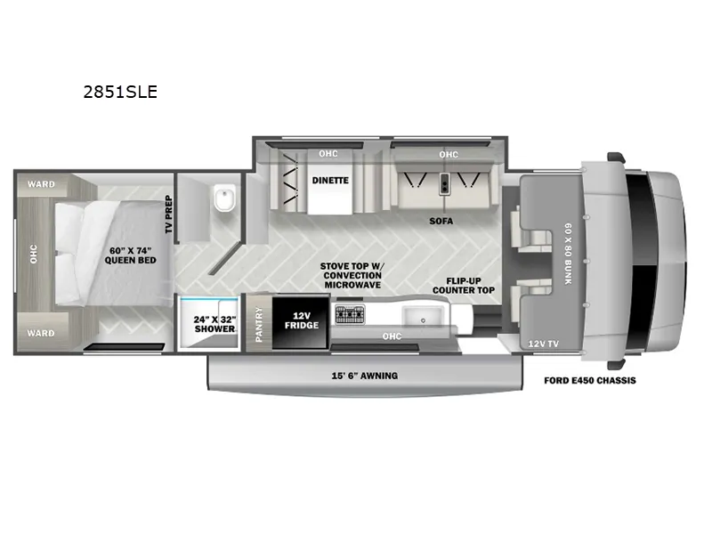 2023 Forest River Forester LE 2151SLE FORD - Floor plan