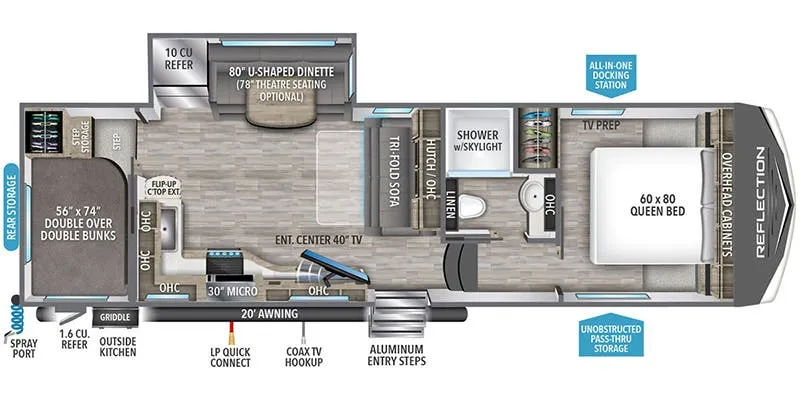 Grand Design Reflection 150 Series 278BH floor plan