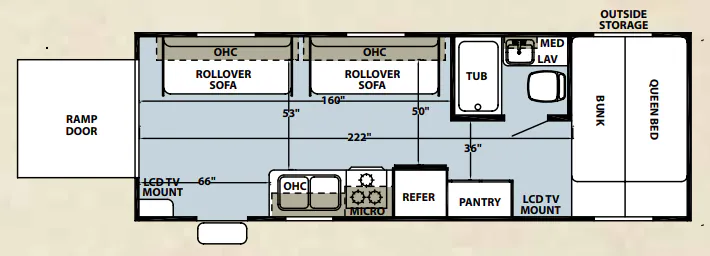 Forest River Cherokee Grey Wolf 21RR floor plan