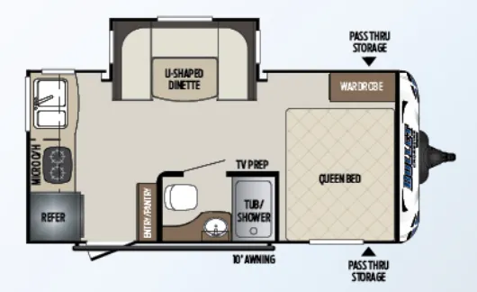 Keystone Bullet Crossfire 1750RK floor plan