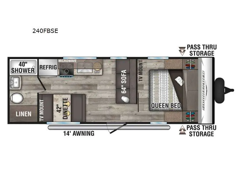 2021 K-Z Sportsmen SE 240FBSE - Floor plan