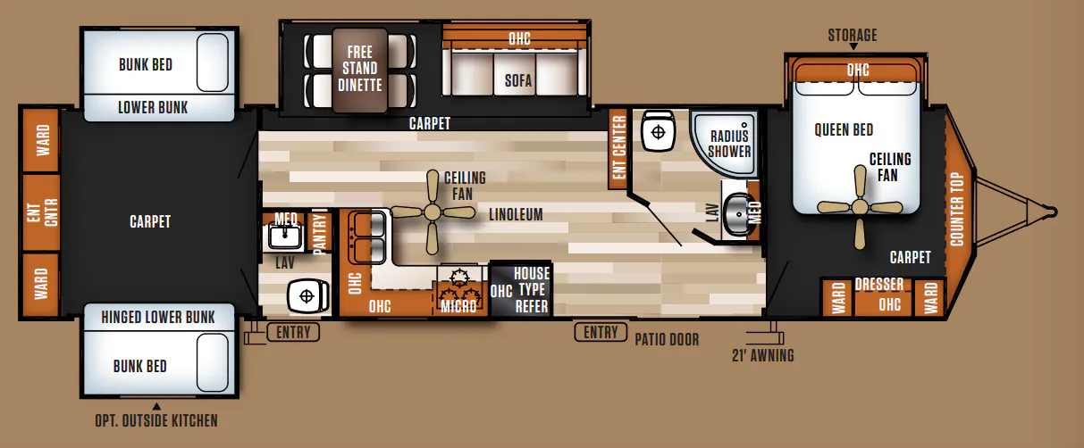 Forest River Salem Villa Estate 404X4 floor plan