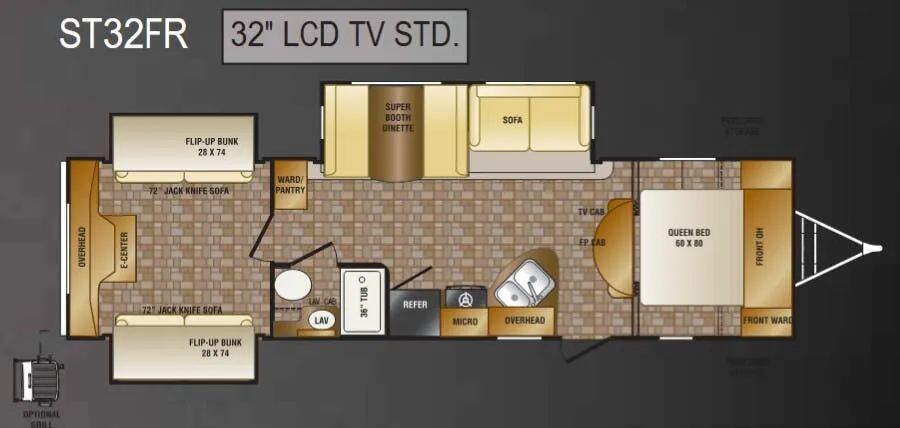 CrossRoads Sunset Trail ST32FR floor plan