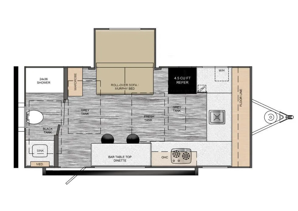 Travel Lite Rove XL 17MB floor plan