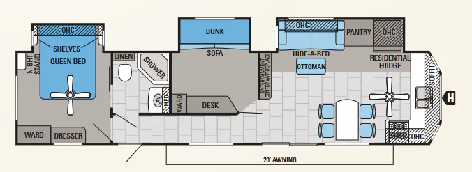 Jayco Jay Flight Bungalow 40BHTS floor plan