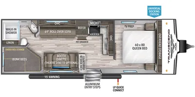 2021 Grand Design Transcend Xplor 247BH - Floor plan