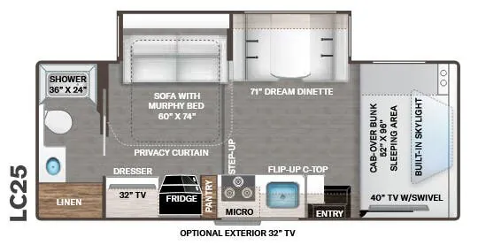 Thor Motor Coach Quantum LC25 floor plan