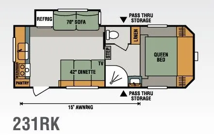 K-Z Sportsmen 231RK floor plan