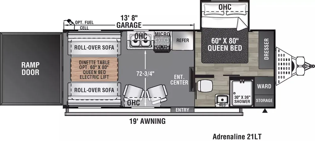 2024 Coachmen Adrenaline 21LT floor plan