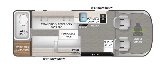 2027 Thor Motor Coach Tellaro 20L floor plan