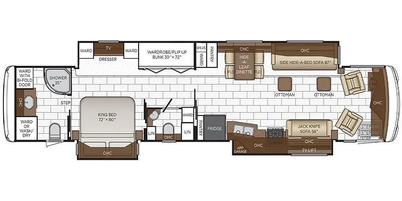Newmar Ventana 4326 floor plan