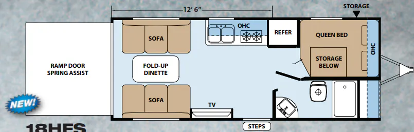 Forest River XLR Hyperlite 18HFS floor plan