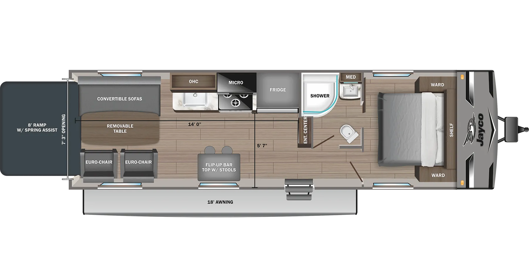 Jayco Jay Flight 255THW floor plan