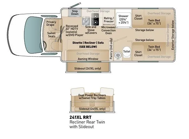 Coach House Platinum II 241 XL RRT floor plan