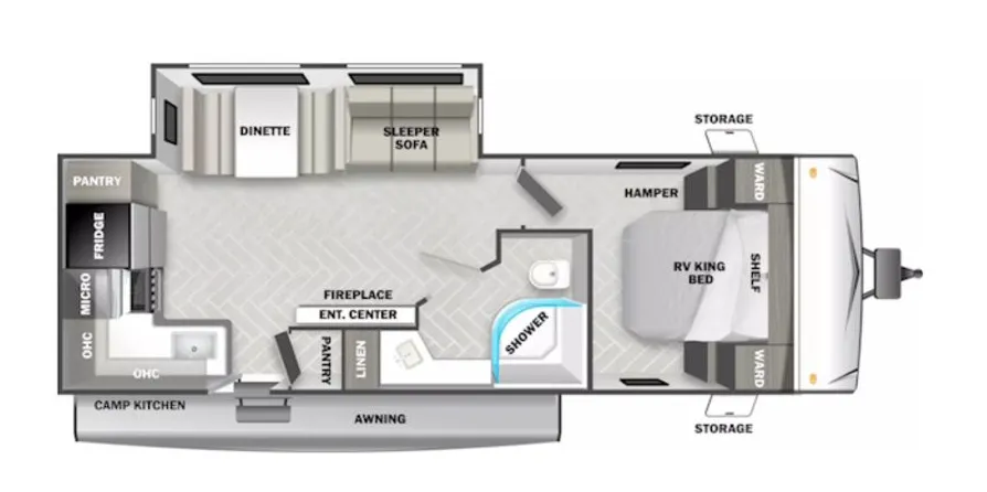 Forest River EVO T2500 floor plan