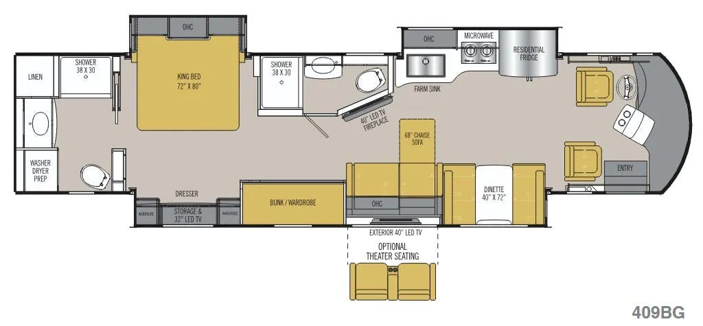 Coachmen Sportscoach 409BG floor plan