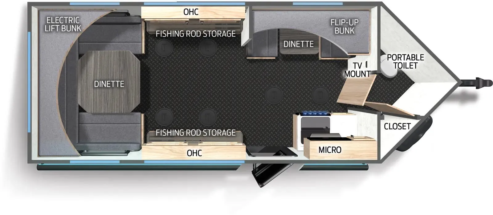 Forest River Cherokee Grey Wolf 16BF floor plan