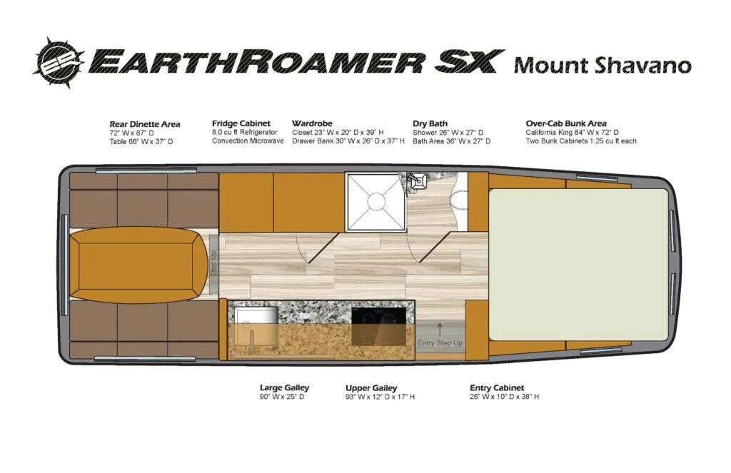 EarthRoamer SX MOUNT SHAVANO floor plan
