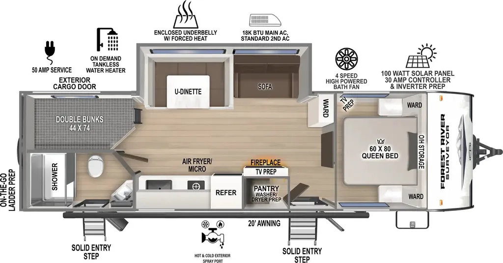 2026 Forest River Surveyor Camp Series 27CAMP floor plan