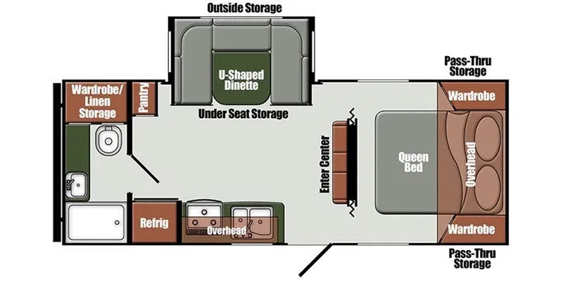 Gulf Stream Cabin Cruiser 24RBS floor plan