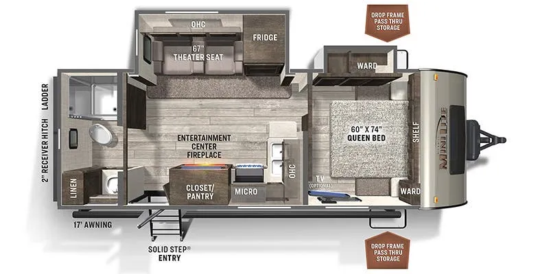 2018 Forest River Rockwood Mini Lite 2511S - Floor plan