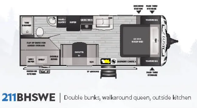 Keystone Bullet 211BHSWE floor plan