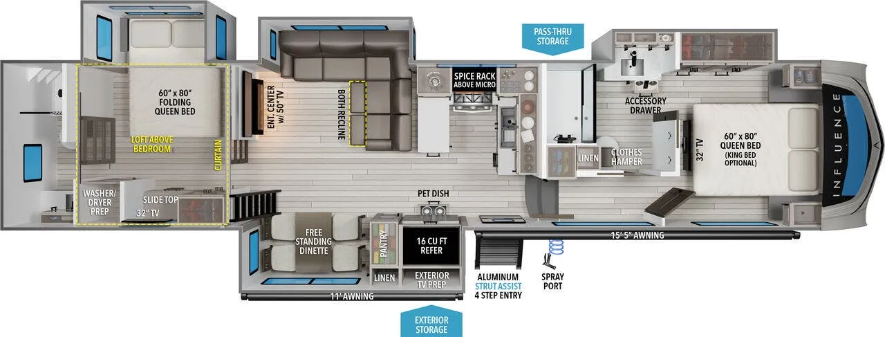 2025 Grand Design Influence 3804DS - Floor plan