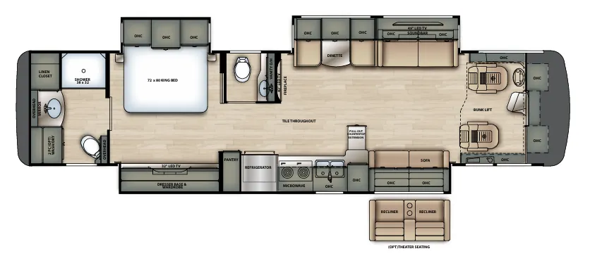 Forest River Berkshire 39A floor plan