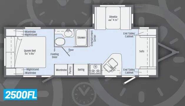 Winnebago Minnie 2500FL floor plan