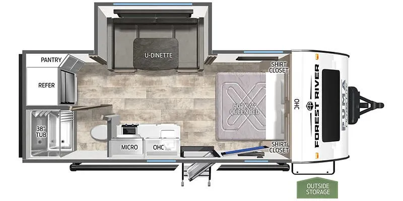 2025 Palomino Puma Ultra Lite 16DSX floor plan