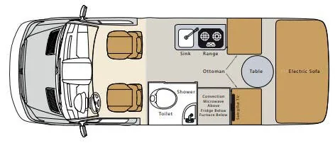 Pleasure-Way Ascent Base floor plan