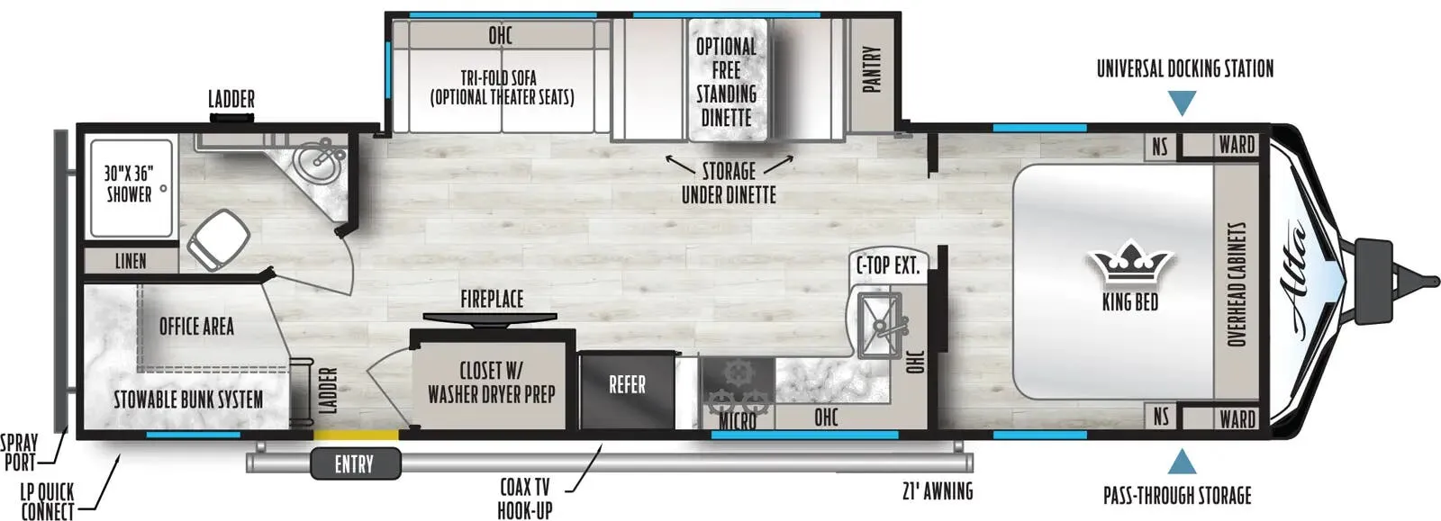 East to West Alta Xtreme 3100 KXT floor plan