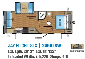 Jayco Jay Flight SLX 245RLSW floor plan