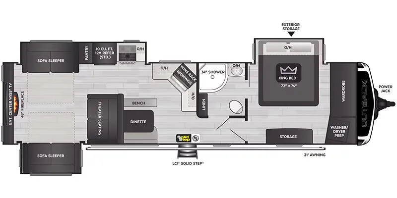 2025 Keystone Outback 341RD floor plan