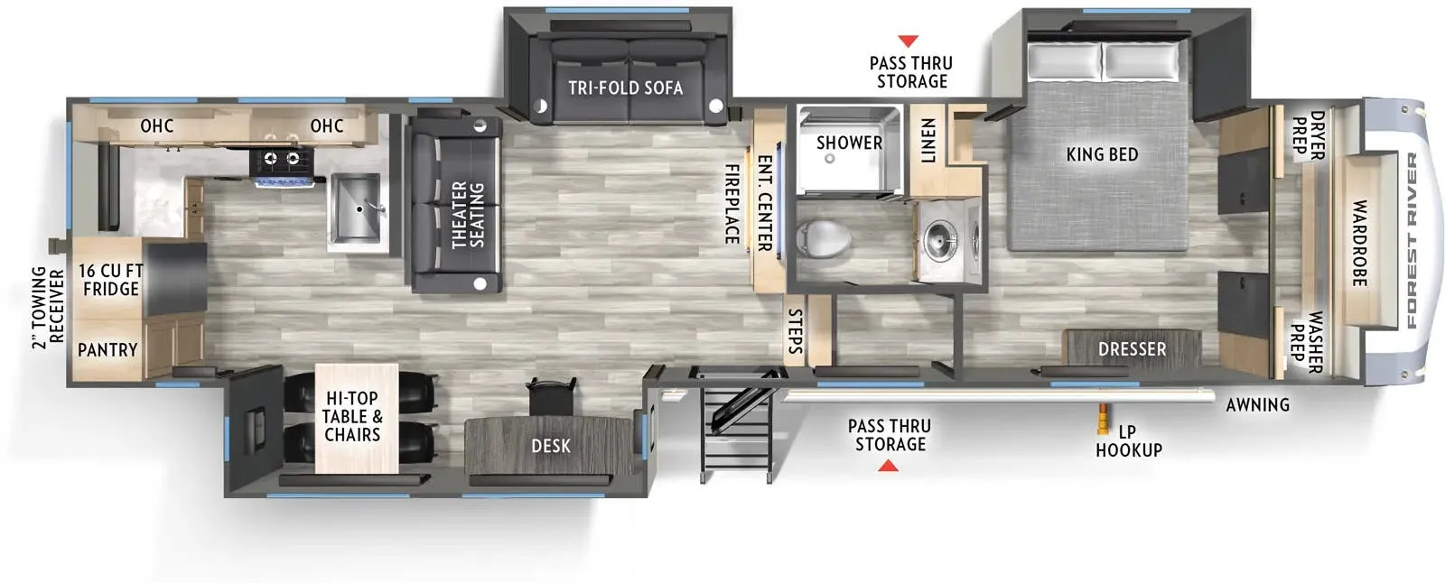 2026 Forest River Cardinal 33CHEF - Floor plan