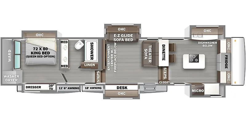 2024 Forest River RiverStone 421FK - Floor plan