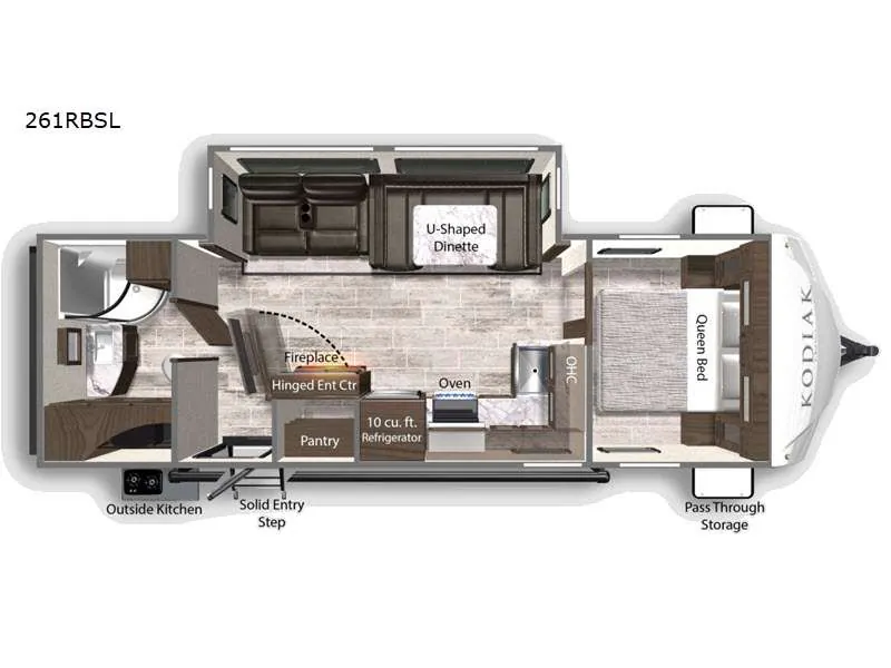 2021 Dutchmen RV Kodiak Ultra-Lite 261RBSL - Floor plan
