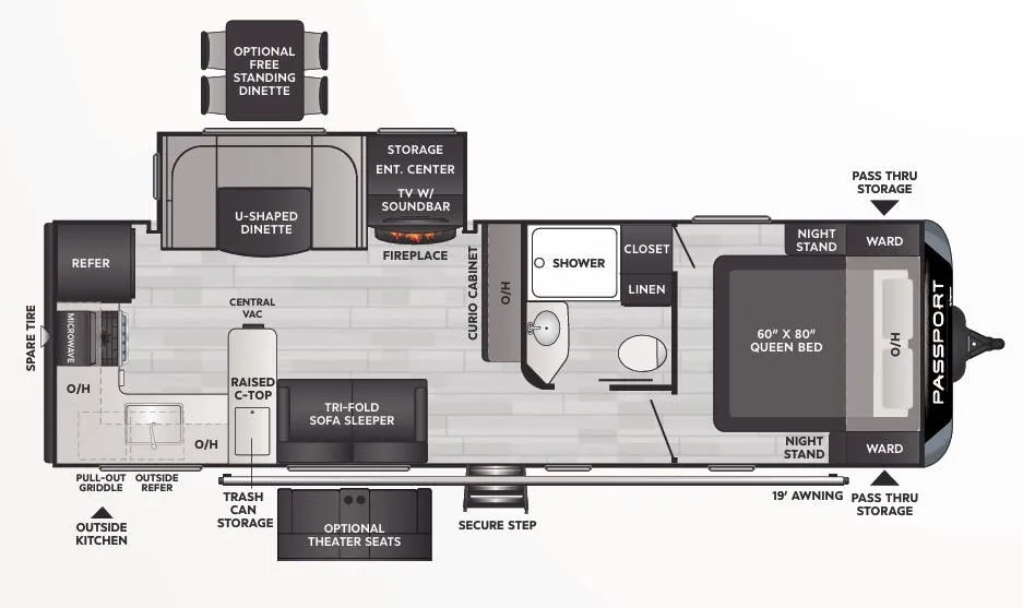 Keystone Passport 2704RKWE floor plan