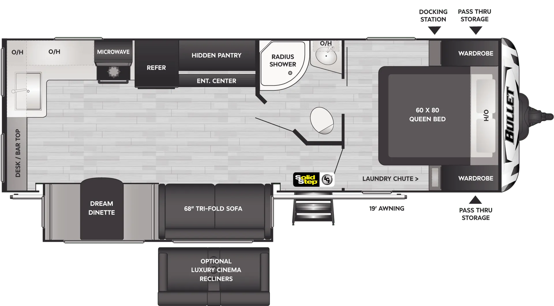 Keystone Bullet 258RKSWE floor plan