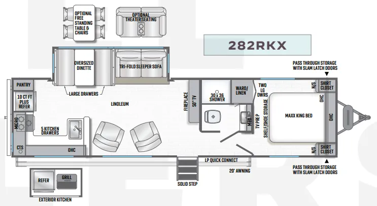 Forest River Wildcat Maxx 282RKX floor plan