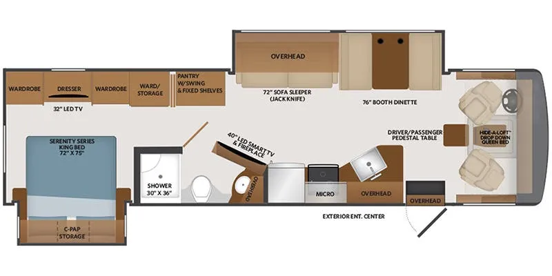 2023 Fleetwood Fortis 34MB - Floor plan