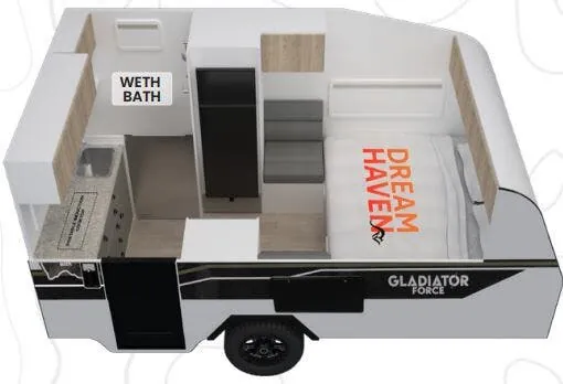 Dreamhaven RV Gladiator Force Double Bed floor plan
