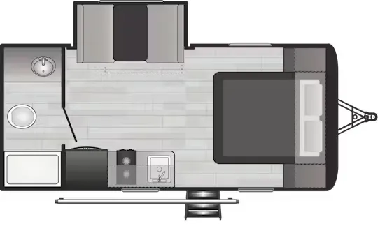 2024 Keystone Hideout 179RB - Floor plan