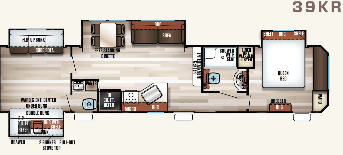 Forest River Cherokee Patriot Edition 39KR floor plan