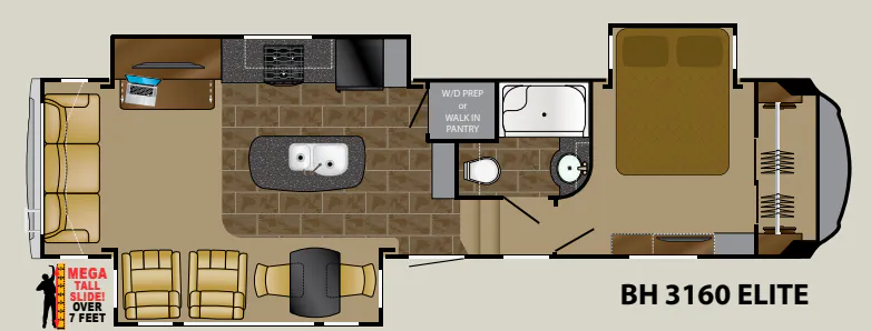 Heartland Bighorn 3160ELITE floor plan