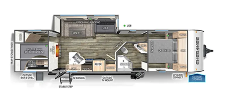 Forest River Cherokee 294GEBG floor plan