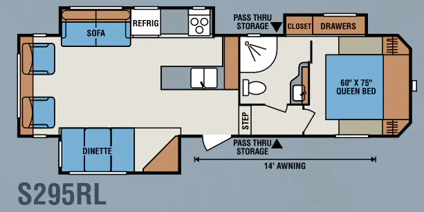 K-Z Sportsmen S295RL floor plan